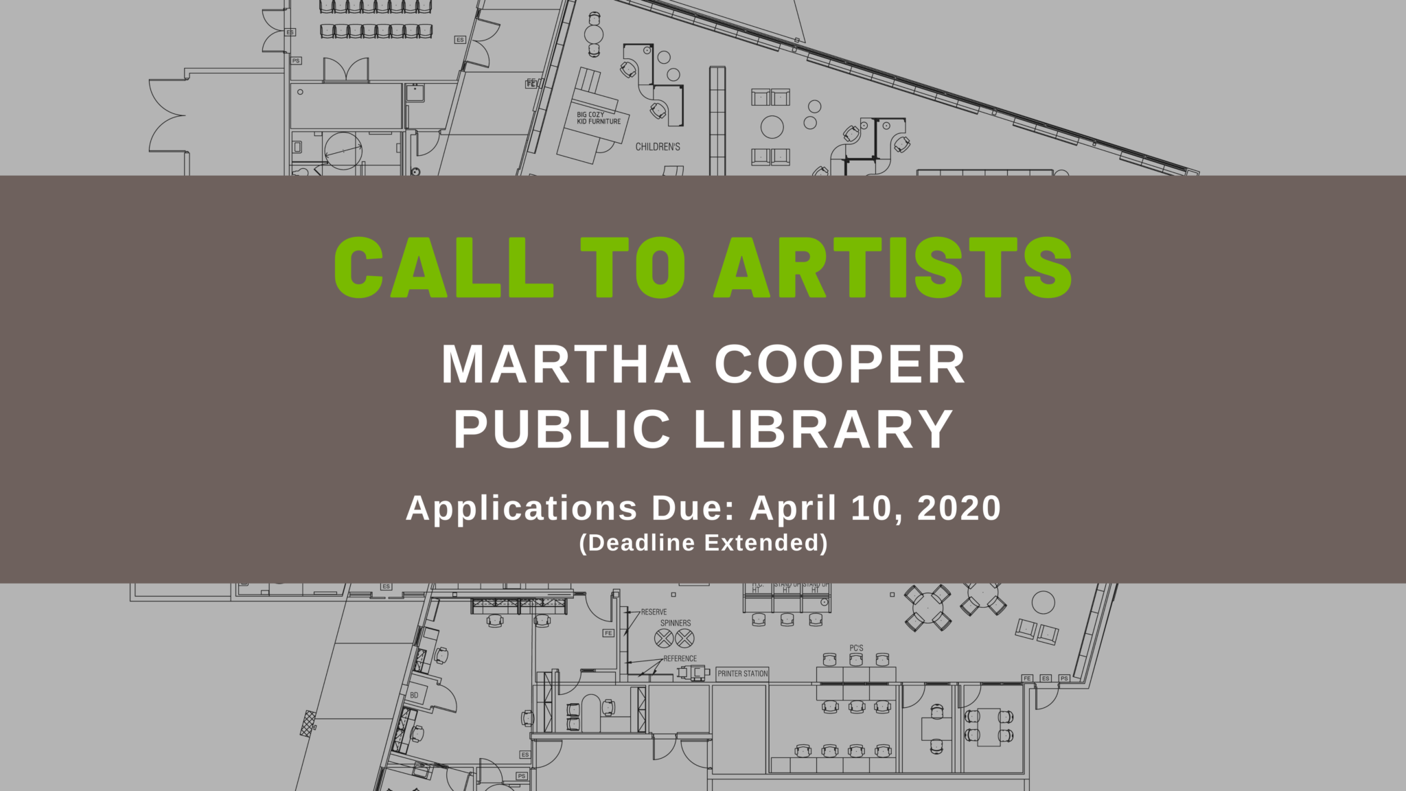 Deadline for CTA: Martha Cooper Library extended to April 10!
