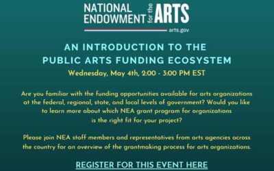 NEA Webinar Opportunity: An Introduction to the Public Arts Funding Ecosystem