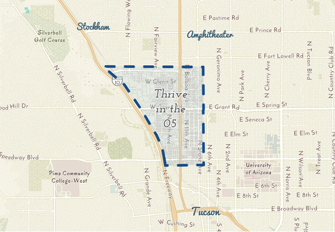 Map of Thrive in the 05 graphic.