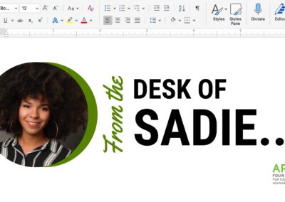 FROM THE DESK OF SADIE…