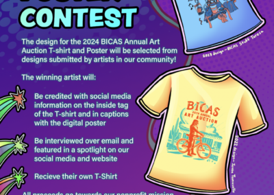 Call to artists: 2024 BICAS Annual Art Auction T-Shirt & Poster Contest